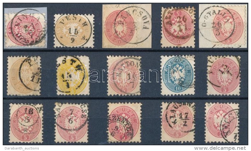 O 1864 15 Db Bélyeg Szép/olvasható Bélyegzésekkel / 15 Stamps With Nice/readable... - Otros & Sin Clasificación