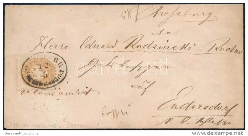 1864 1863 10kr + 1864 15kr Vegyes Bérmentesítés Ajánlott Levélen / Mixed... - Autres & Non Classés