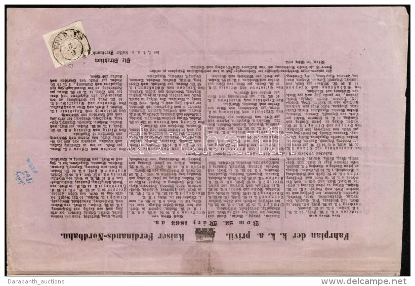 1864 Hírlapbélyeg Teljes újságon / Newspaper Stamp On Complete Newspaper 'EPERJES' - Autres & Non Classés