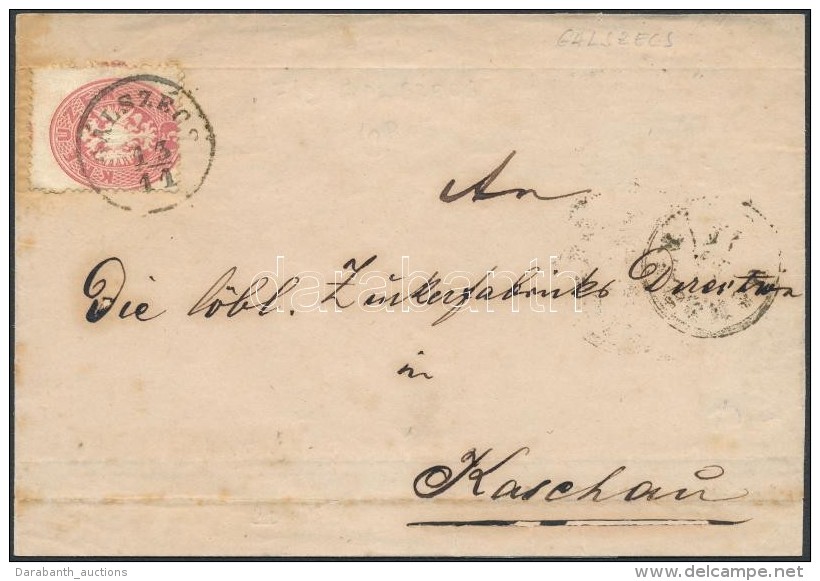 1863 5kr Levélen / On Cover 'GÁLSZÉCS' - 'KASCHAU' - Otros & Sin Clasificación