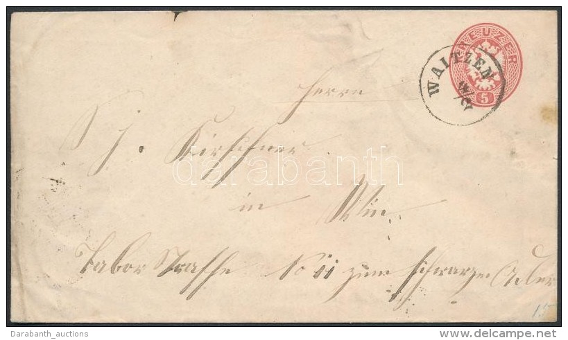 ~1863 5kr Díjjegyes Boríték / PS-cover 'WAITZEN' - 'WIEN' - Otros & Sin Clasificación