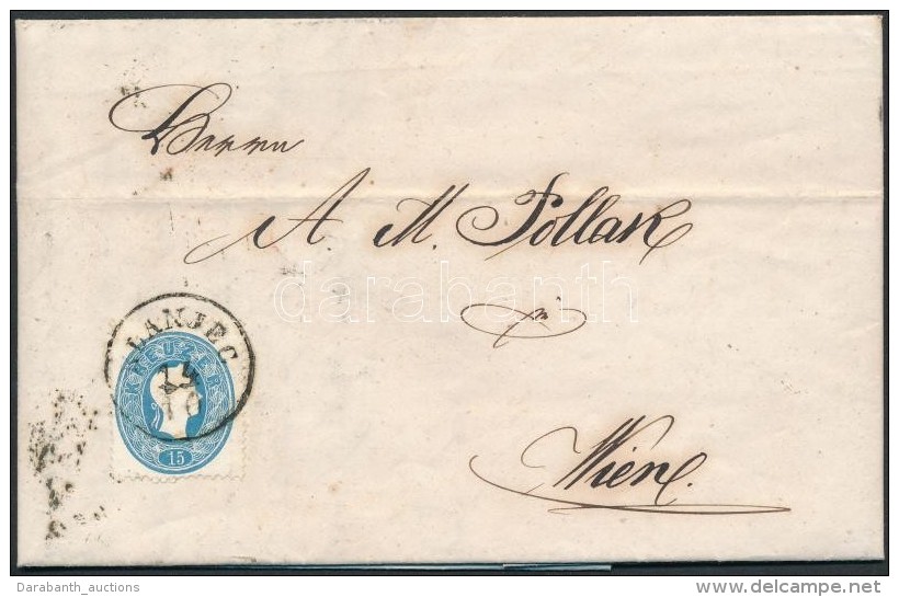 1862 15kr Levélen / On Cover 'KLANJEC' - 'WIEN' - Otros & Sin Clasificación