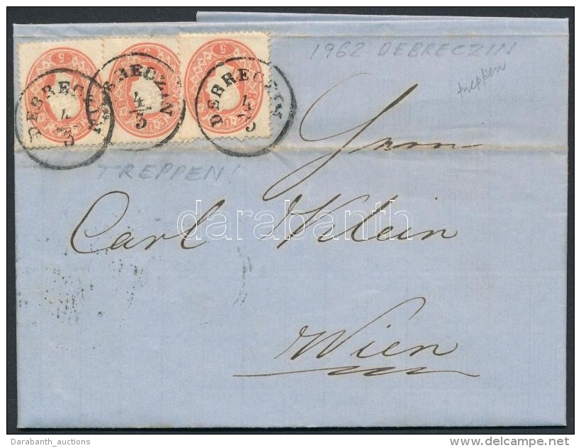 1862 3 X 5kr Levélen / On Cover 'DEBRECZIN' - 'WIEN' - Otros & Sin Clasificación