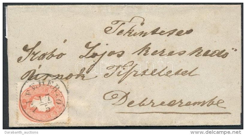 1861 5kr Levélen / On Cover 'UJ FEHÉRTÓ' - 'DEBRECZIN' - Otros & Sin Clasificación