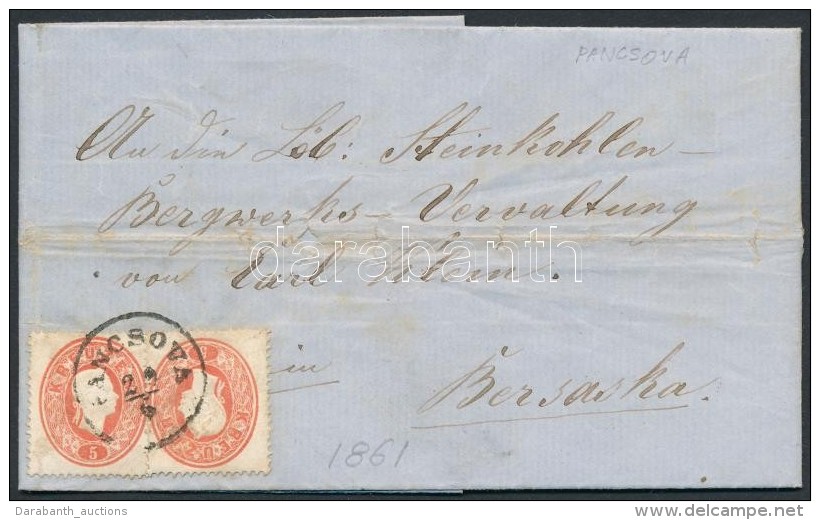 1861 2 X 5kr Levélen / On Cover 'PANCSOVA' - 'ORAVICZA' - 'BAZIASCH' - Bersaska - Otros & Sin Clasificación