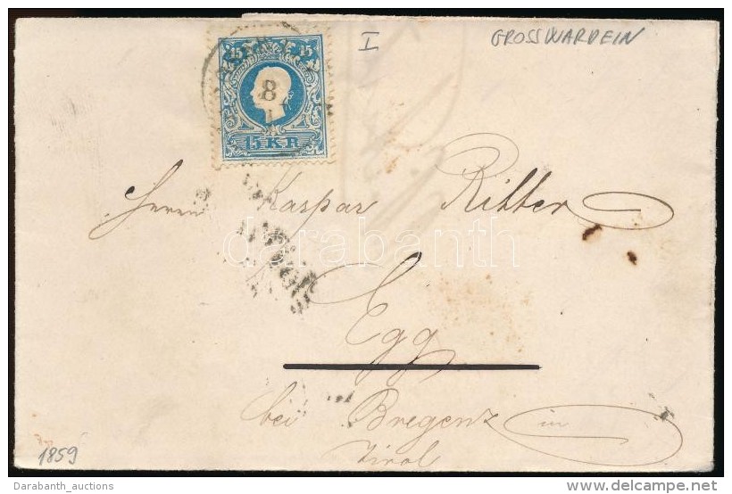 1859 15kr I Lemezhibás Bélyeg Levélen / Plate Varitey On Cover 'GROSSWARDEIN' - 'WIEN' -... - Otros & Sin Clasificación