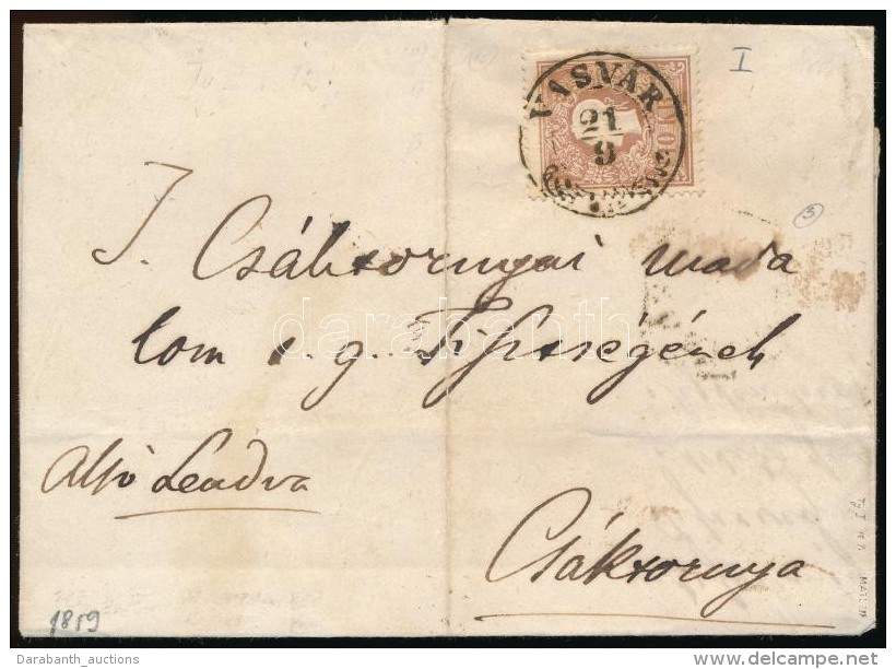 1859 10kr I Levélen / On Cover 'VASVÁR' - 'CSAKATHURN' - Otros & Sin Clasificación