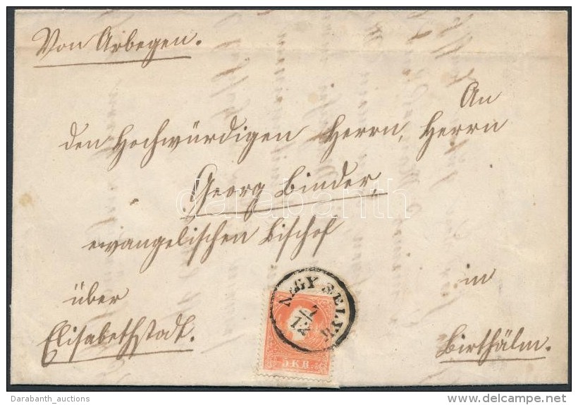 1859 5kr Levélen / On Cover 'NAGY SELYK' - 'ELISABETHSTADT' Certificate: Briefmarkenprüfstelle Basel - Otros & Sin Clasificación