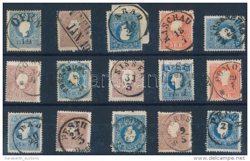 O 1858 15 Db Bélyeg Szép/olvasható Bélyegzésekkel / 15 Stamps With Nice/readable... - Otros & Sin Clasificación