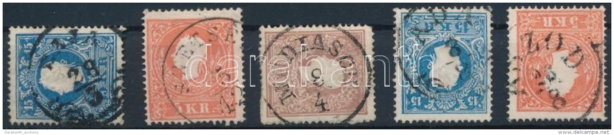 O 1858 5 Db Bélyeg Szép Bélyegzésekkel / 5 Stamps With Nice Concellations - Otros & Sin Clasificación