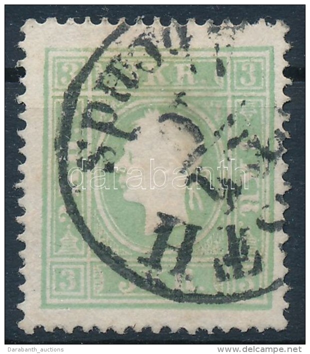 O 1858 3kr Sötétzöld / Green '(PES)TH (A)bends)' - Otros & Sin Clasificación