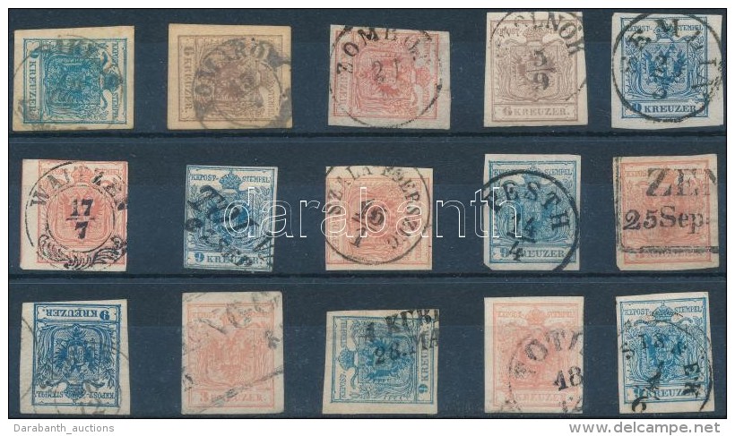 O 1850 15 Db Bélyeg Szép/olvasható Bélyegzésekkel / 15 Stamps With Nice/readable... - Otros & Sin Clasificación