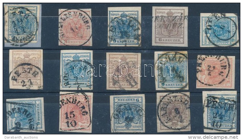 O 1850 15 Db Bélyeg Szép/olvasható Bélyegzésekkel / 15 Stamps With Nice/readable... - Otros & Sin Clasificación