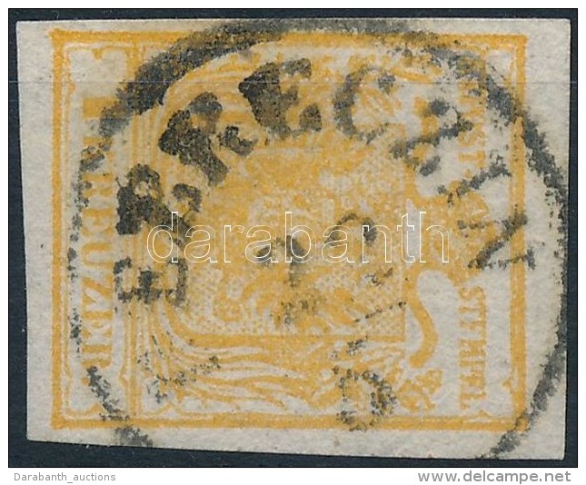 O 1850 1kr HP I.b Sárgásokker / Yellow Ochre 'DEBRECZIN' Certificate: Ferchenbauer - Otros & Sin Clasificación