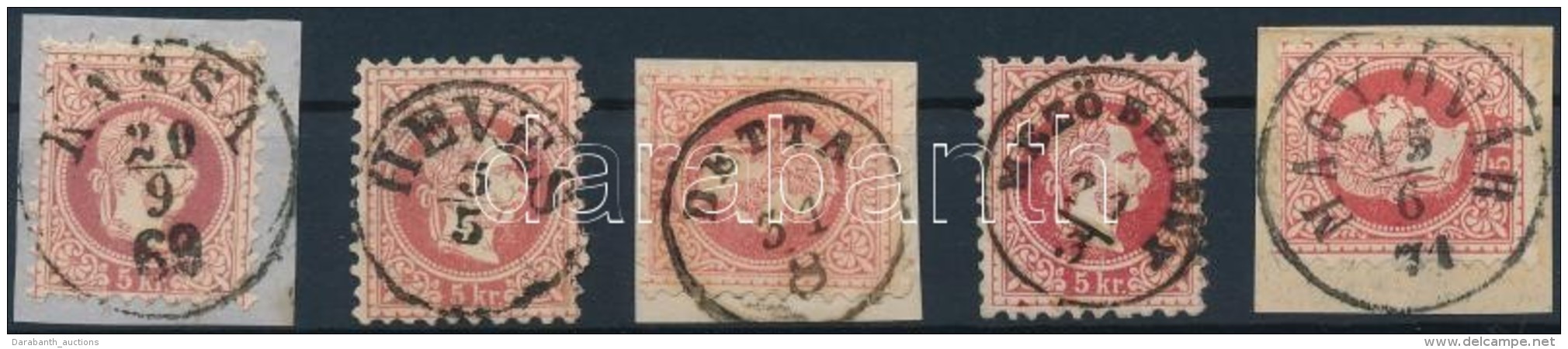 O 1867 5 Db Bélyeg Jobb Bélyegzésekkel / 5 Stamps With Better Postmarks - Otros & Sin Clasificación