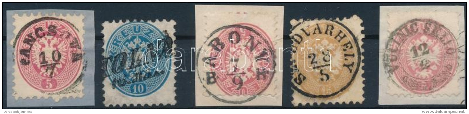 O 1864 5 Db Bélyeg Jobb Bélyegzésekkel / 5 Stamps With Better Cancellations - Otros & Sin Clasificación
