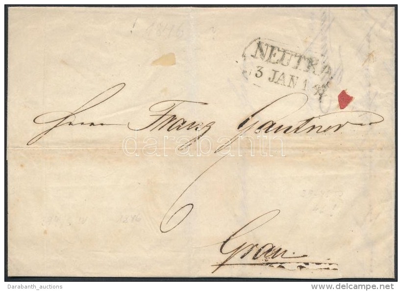 1846 Portós Levél / Unpaid Cover 'NEUTRA' - Otros & Sin Clasificación