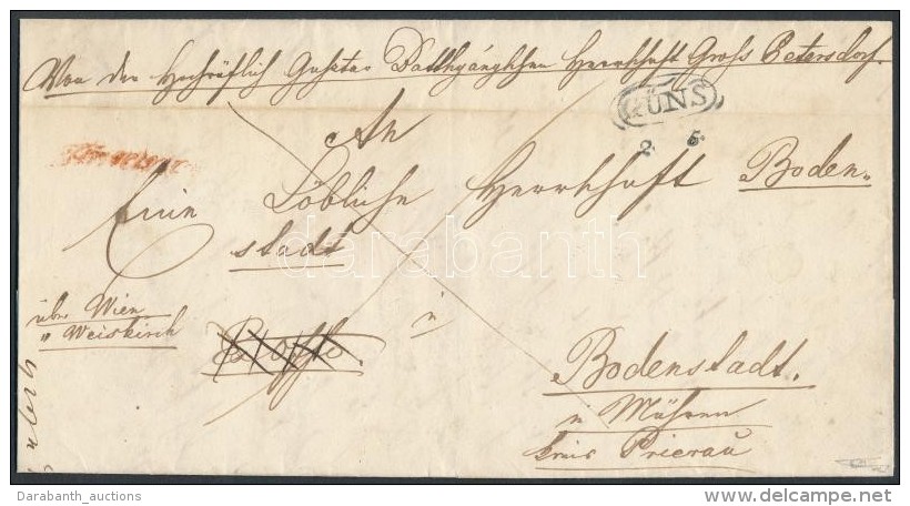 1846 Franco 'GÜNS' + Piros / Red 'Franco' - Bodenstadt Signed: Puschmann - Otros & Sin Clasificación