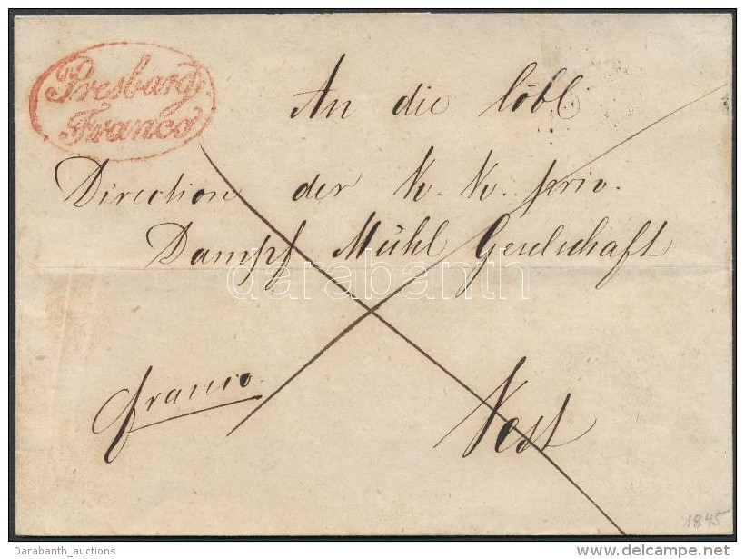 1845 Franco Piros/red 'Presburg Franco' - 'PESTH' - Otros & Sin Clasificación