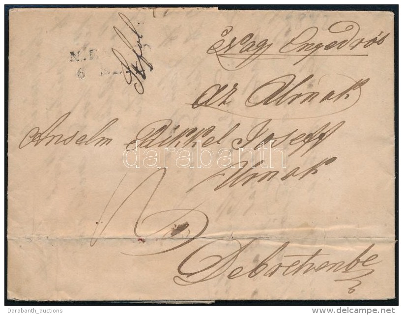 1842 Portós Levél / Unpaid Cover 'N. ENYED' (Gudlin 200p) - 'DEBRECZIN' - Otros & Sin Clasificación