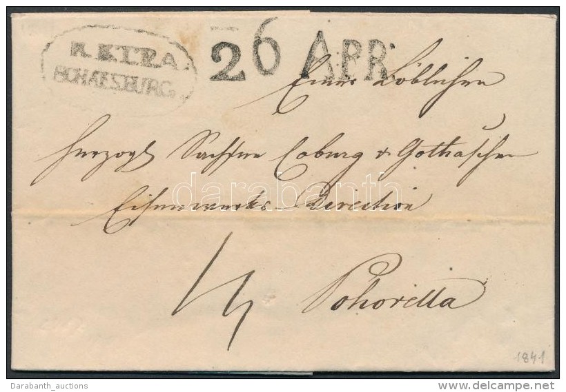 1841 Portós Levél / Unpaid Cover 'K.K.T.P.A. SCHAESBURG' - Pohorella - Otros & Sin Clasificación