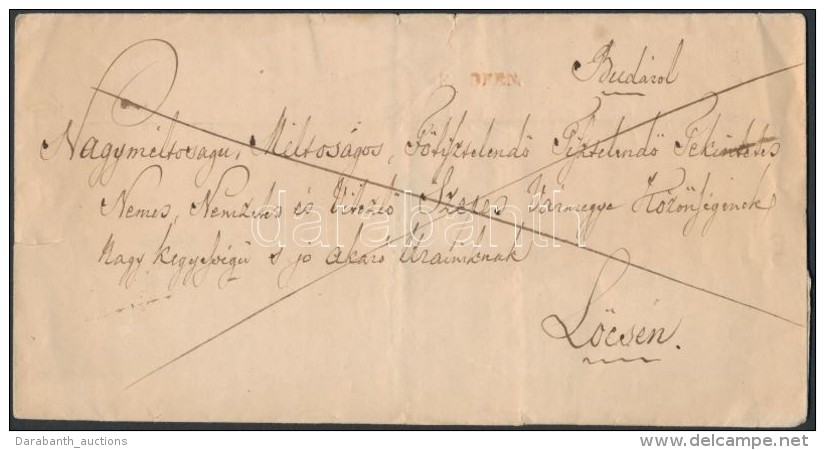 1841 Franco '(F.) OFEN.' Piros / Red - Otros & Sin Clasificación