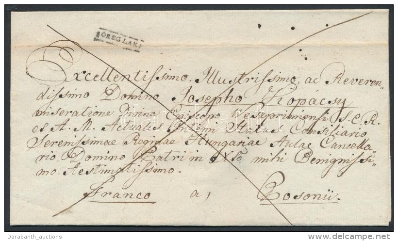 1836 Franco Levél 'ÖREGLAK' - Pozsony - Otros & Sin Clasificación