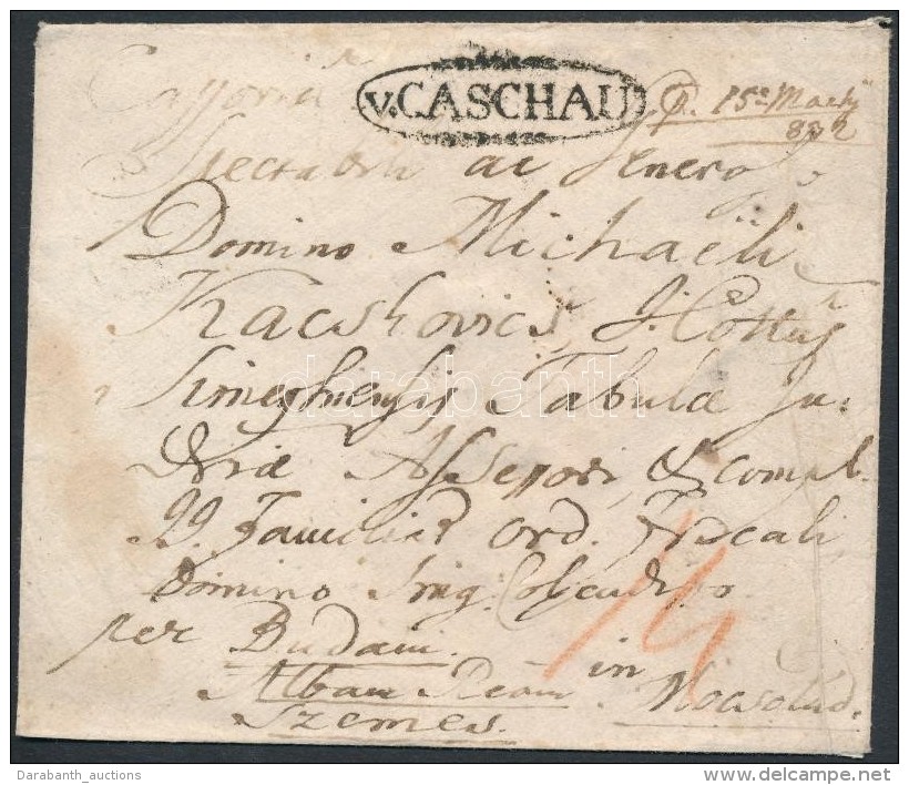 1832 Portós Levél / Unpaid Cover 'V.CASCHAU' - Otros & Sin Clasificación