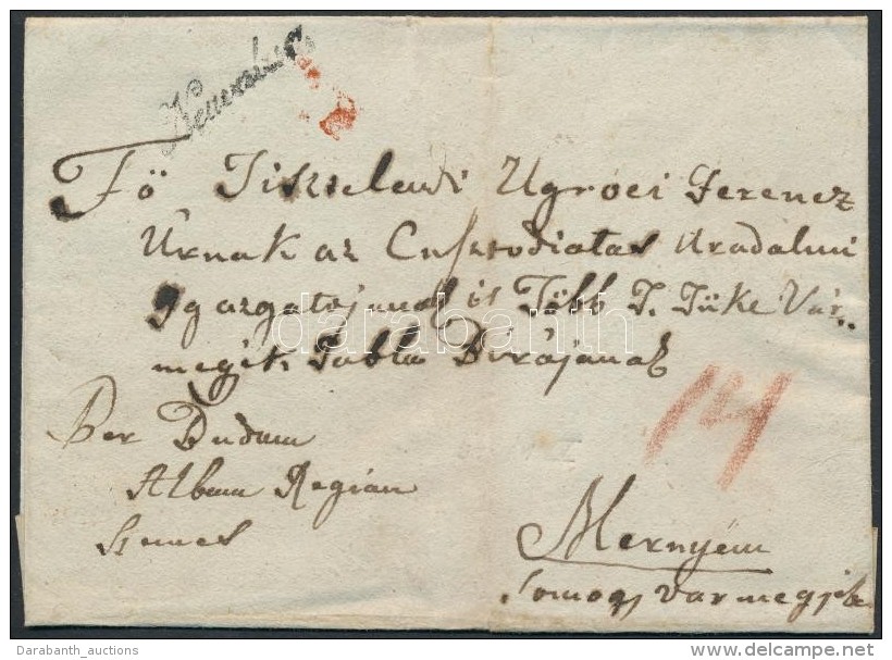 1832 Portós Levél / Unpaid Cover 'Neuverbasz' - Otros & Sin Clasificación