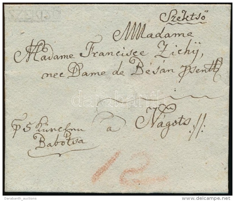 ~1832 Portós Levél / Unpaid Cover 'SZEKTSO' - Otros & Sin Clasificación