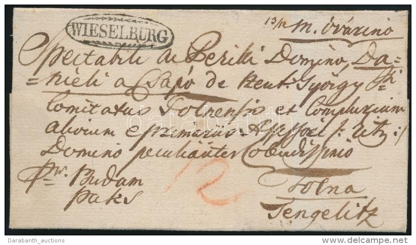 Ca. 1830 Portós Levél / Unpaid Cover 'WIESELBURG' - Tolna - Andere & Zonder Classificatie