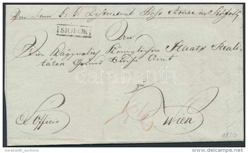 1820 Ex Offo 'SIOFOK' - Wien - Other & Unclassified