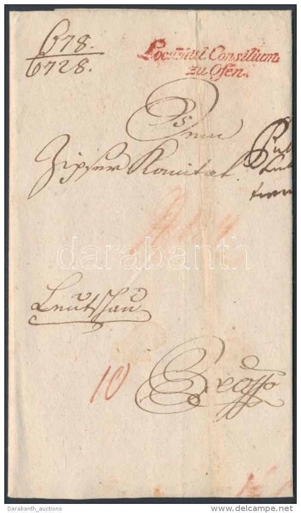 1789 Ex Offo Piros / Red 'Locumutti Consilium Zu Ofen' - Leutschau - Other & Unclassified