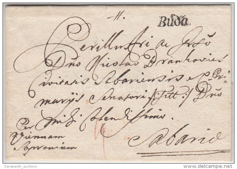 1760 Portós Levél Tartalommal / Unpaid Cover With Content 'Buda' - Sabaria - Other & Unclassified