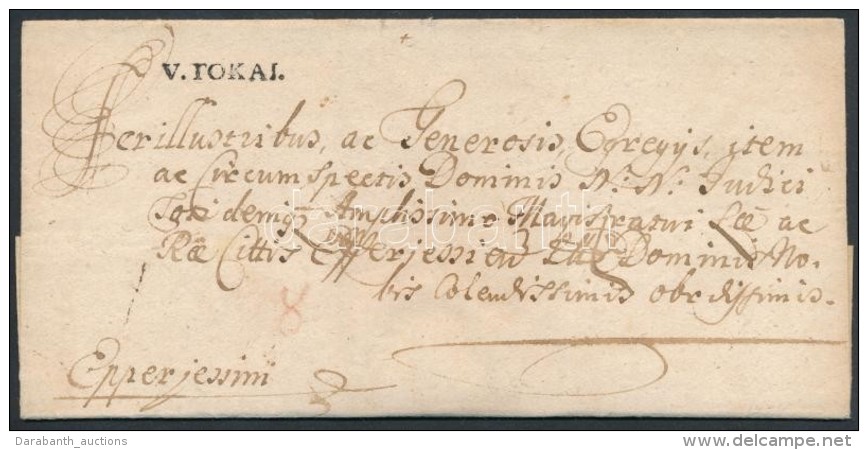 1754 Portós Levél / Unpaid Cover  'V.TOKAI.' - Eperjessini - Other & Unclassified