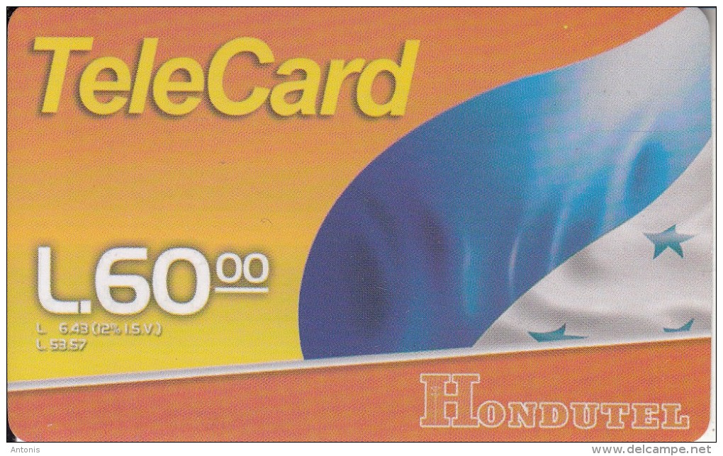 HONDURAS - Flag, Hondutel Prepaid Card L60, Used - Honduras