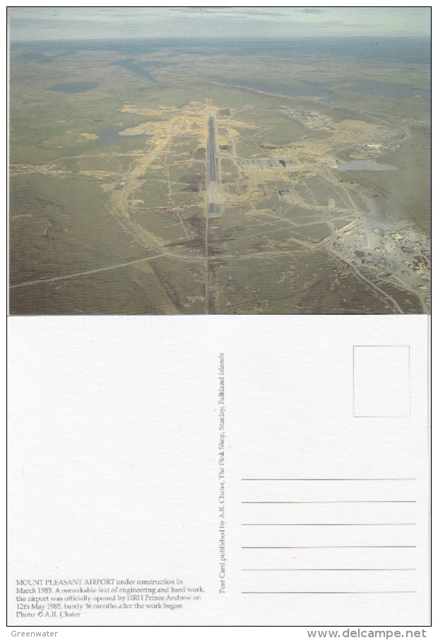 Falkland Islands Mount Pleasant Airport Postcard Unused (33324) - Isole Falkland