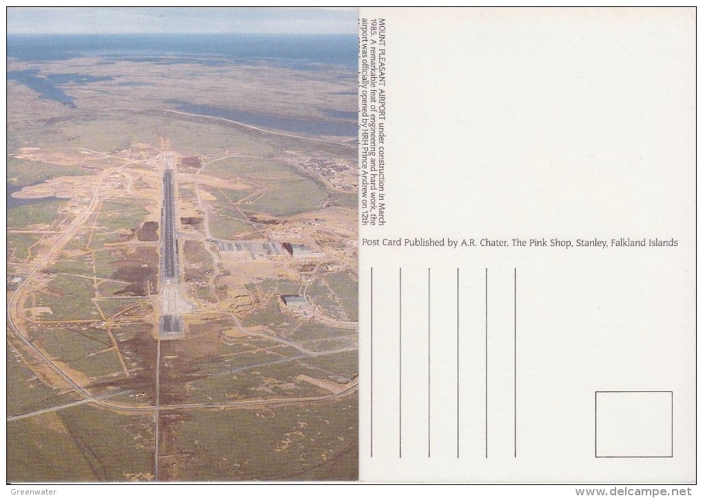 Falkland Islands Mount Pleasant Airport Postcard Unused (33326) - Falkland