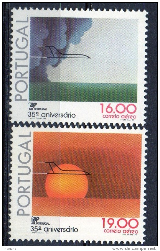 PIA - PORTOGALLO - 1979 :  35° Anniversario Del Trasporto Aereo Portoghese -  (Yv P.A. 12-13) - Unused Stamps