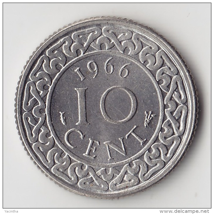 @Y@    Suriname  10   Cent   1966    (3482) - Suriname 1975 - ...