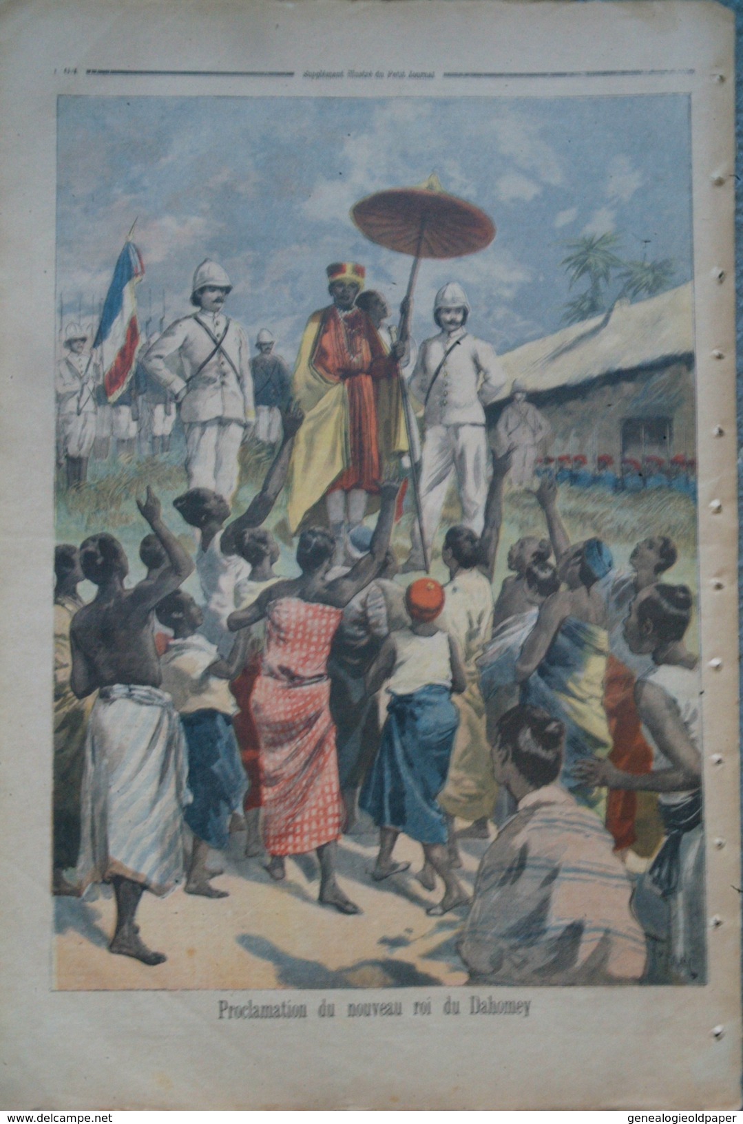 LE PETIT JOURNAL ILLUSTRE-19 FEVRIER 1894-MANIFESTATION ETUDIANTS PARIS-STATUE JEANNE D' ARC-ROI DU DAHOMEY - Documents Historiques