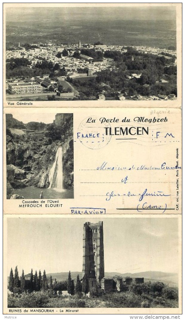 TLEMCEN - Carte Dépliant (format 15,2x9cm Fermer) - Tlemcen