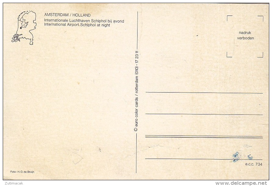 Airport Schiphol Amsterdam At Night - KLM Viscount - BEA Trident - Aerodrome