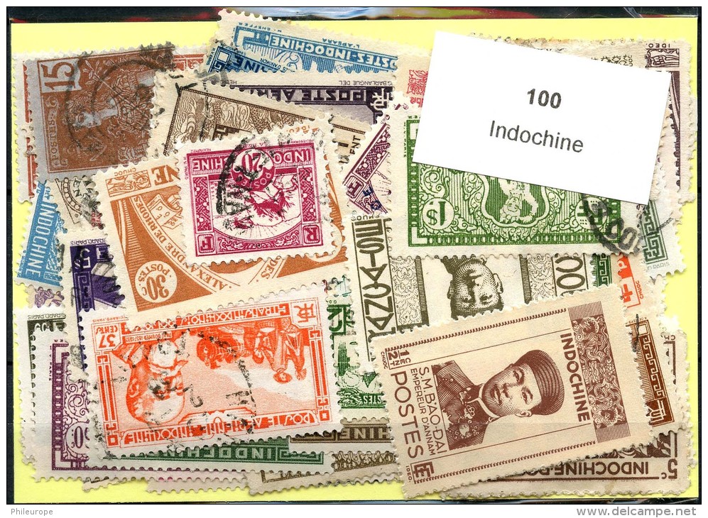 100 Timbres Indochine - Other & Unclassified