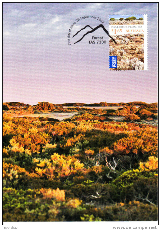 Australia 2012 Maxicard Scott #3772 $1.65 Nullabor Plain Wilderness Areas First Day Issue - Cartes-Maximum (CM)