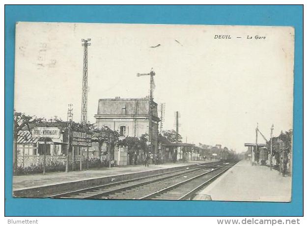 CPA - Chemin De Fer Train Gare DEUIL 95 - Deuil La Barre