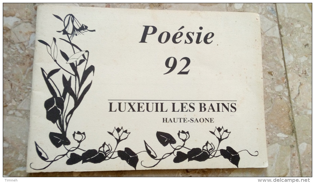 Poésie 92 LUXEUIL LES BAINS HAUTE-SAONE Illustrations Eliane HOURDEQUIN Corbenay - Franche-Comté