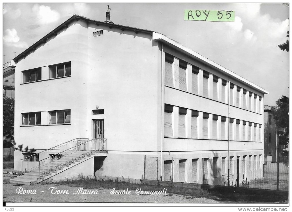 Lazio-roma Citta' Torre Maura Veduta Scuola Comunale Quartiere Torre Maura Anni/60 - Education, Schools And Universities