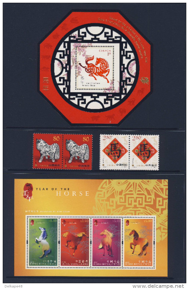 Canada China Hongkong 2002 ** Year Of The Horse - Chinese New Year / Jahr Des Pferdes - Chinesisches Neujahr - Chines. Neujahr