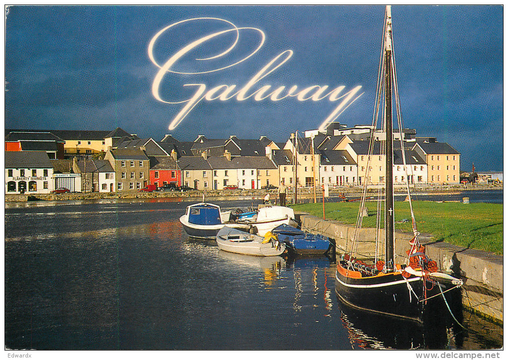 Galway City, Ireland Postcard Posted 1999 Stamp - Galway